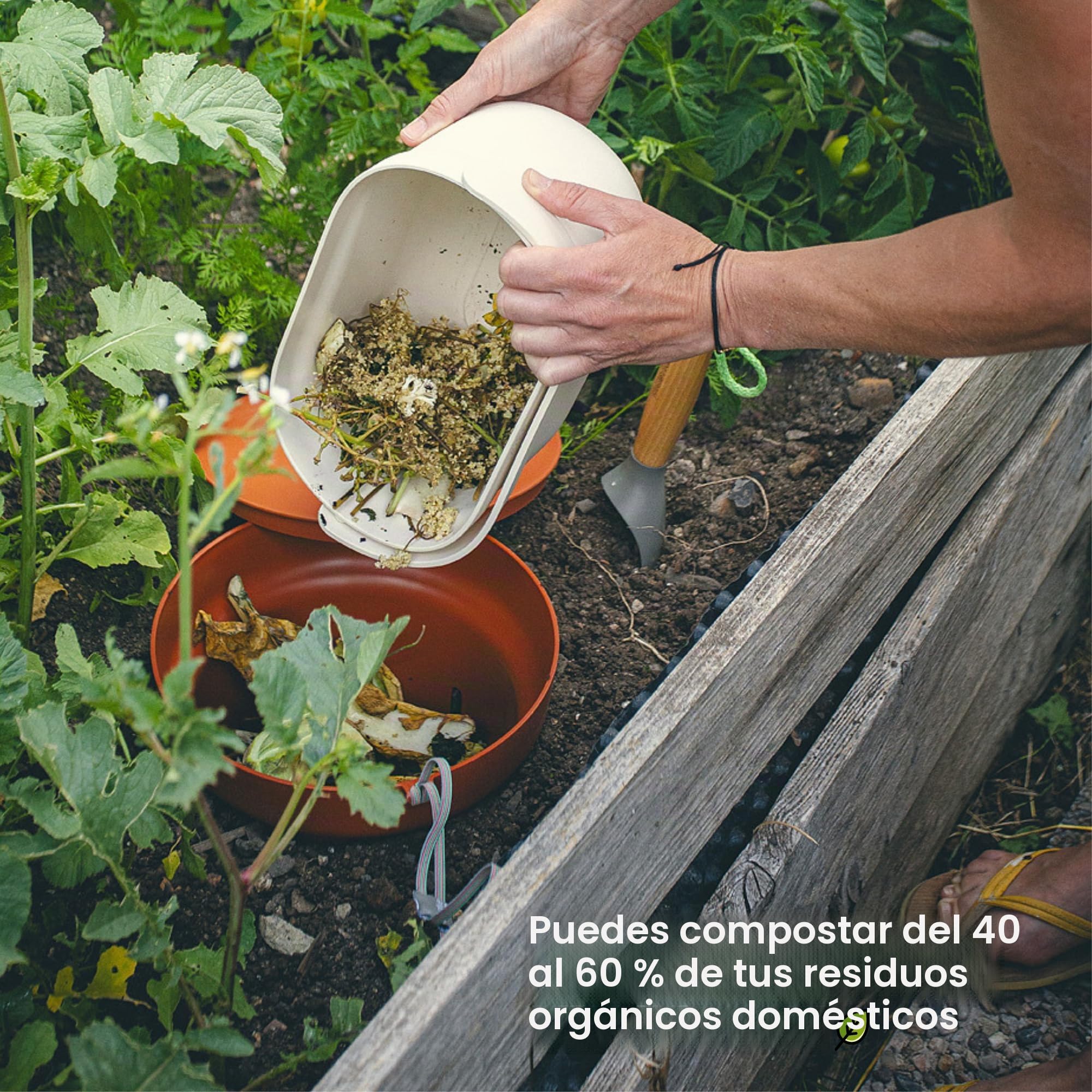 Urbalive - Compostador para Gusanos (12 L, para jardín subterráneo, para excavar, de plástico Reciclado), Color Terracota