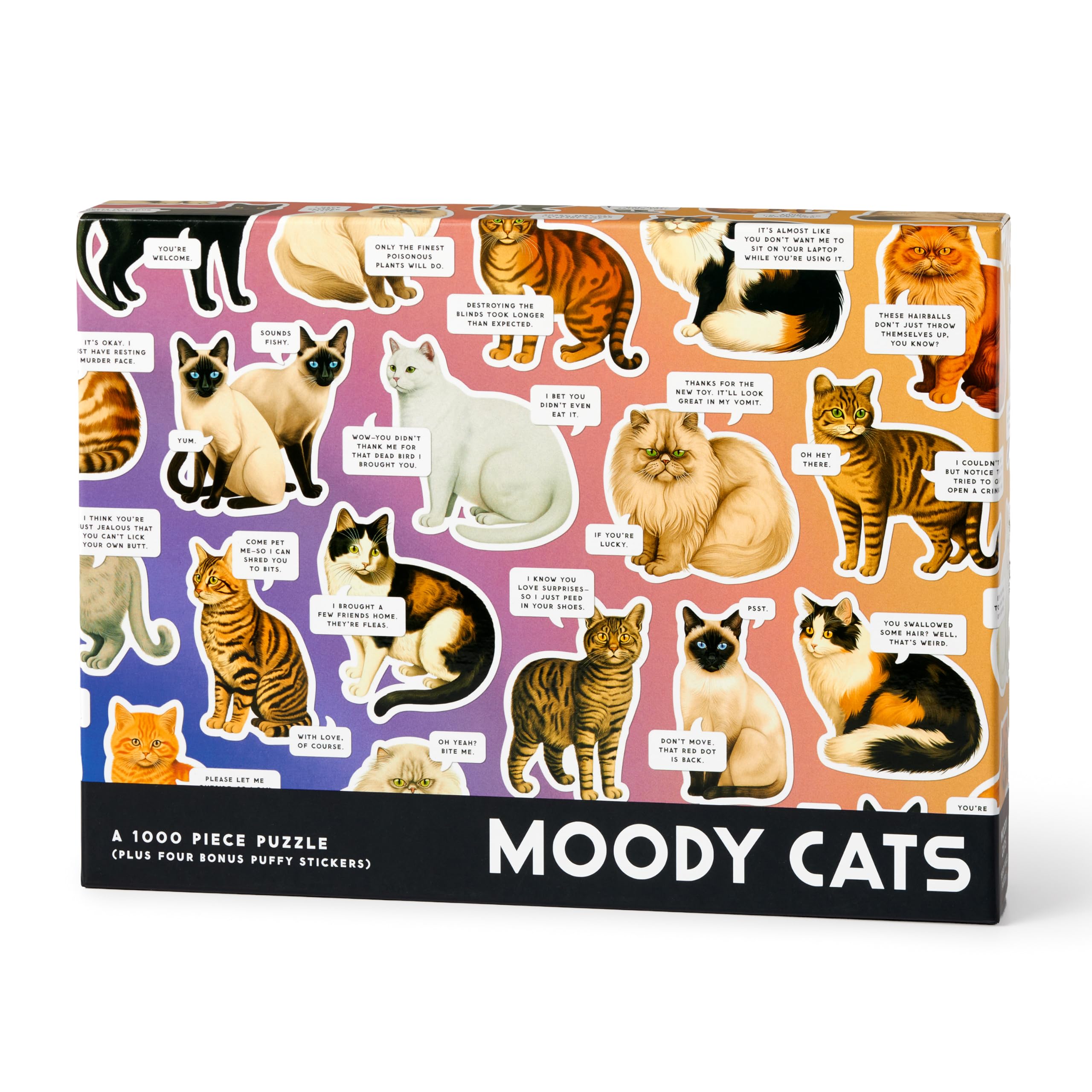 Moody Cats 1000 Piece Puzzle by Brass Brass Monkey 9780735387010