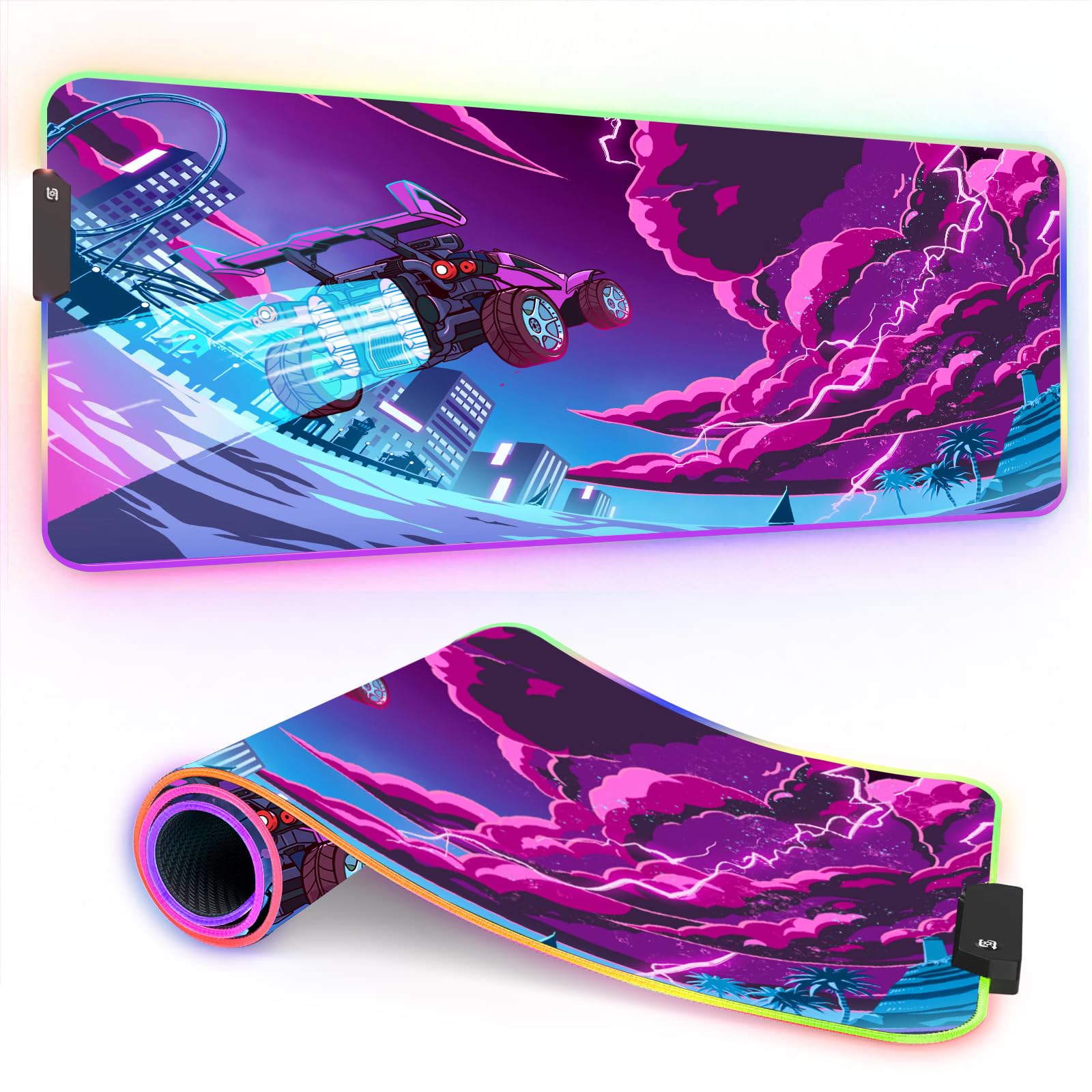 Amazon.co.jp: YLKBZSG RGB 大型ゲーミングマウスパッド アニメ