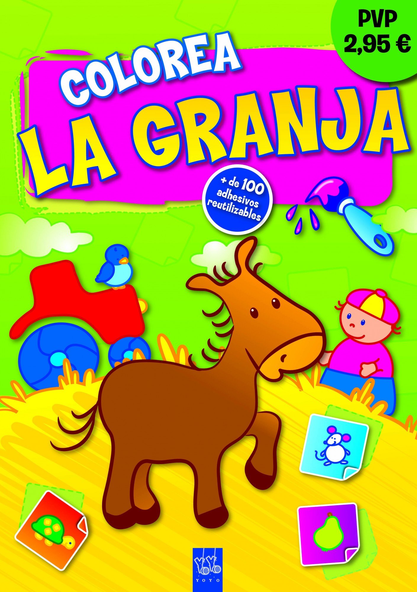Colorea la granja. Burrito