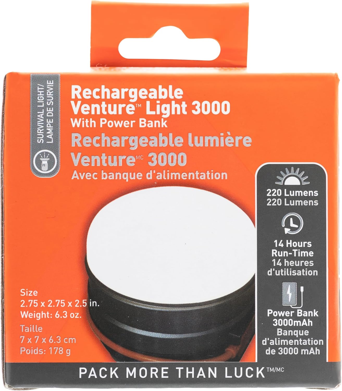 S.O.L. Enterprise 3000 Rechargeable LED Tenting Gentle with Energy Financial institution