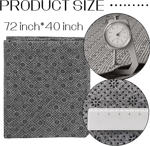 Miniatura 4 de 2 piezas de tela de respaldo final de 72 x 40 pulgadas, tela de acolchado primaria, tela antideslizante, tela de fieltro con tela de acolchado de