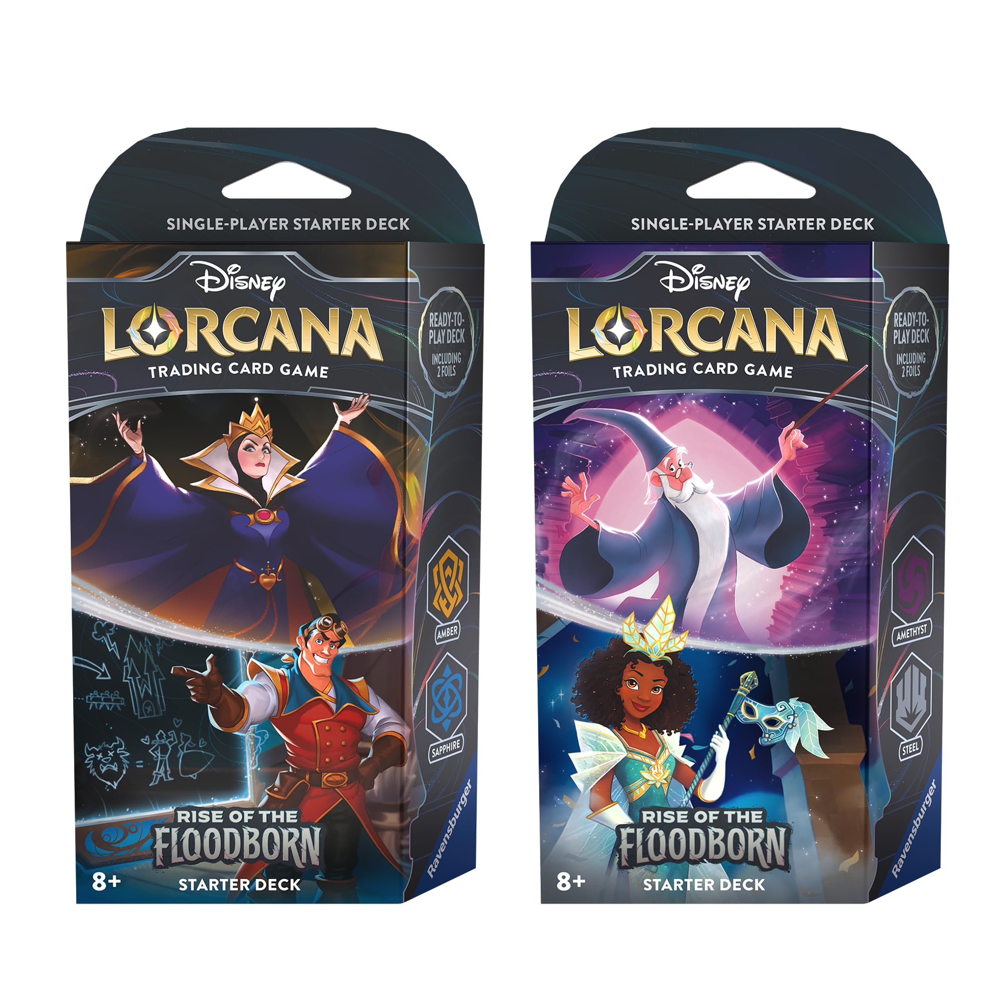 Disney Lorcana Trading Card Game: Aufstieg der Flutgestalten - Display mit 8 Starter Decks (Englisch)
