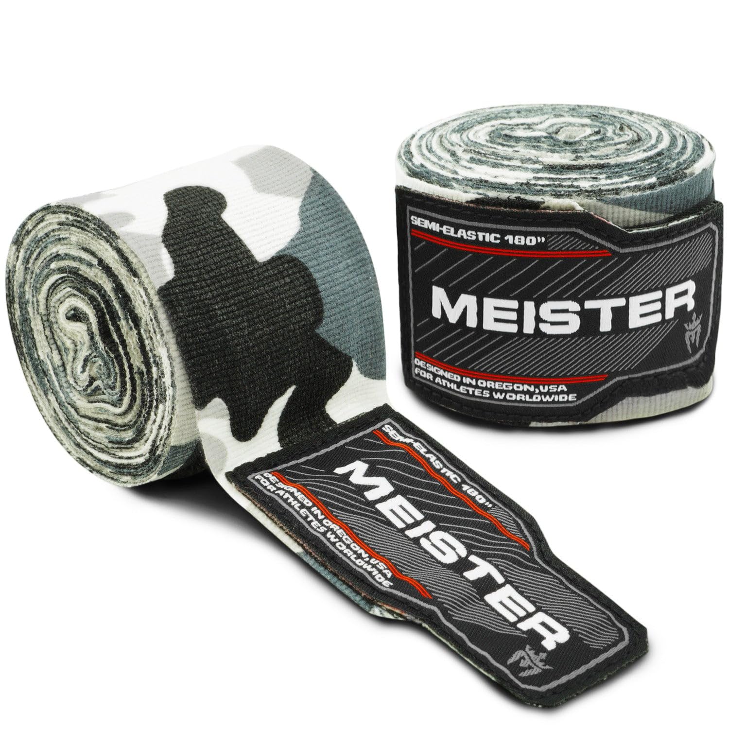 Meister 180 Inch Semi-Elastic Adult Hand Wraps for MMA and Boxing (Pair)