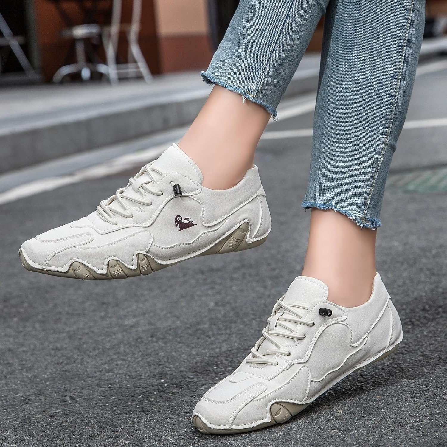 Hdmade Low Top Beck Shoes, Women Outdoor Waterproof Anti-slip Lightweight Breathable Casual Flat Bottom Slip-on Comfortable Barefoot Walking, Sand Color, 38 EU