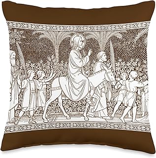 Palm Sunday Easter Holy Week Hosanna Jesus Catholic Missale Throw Pillow