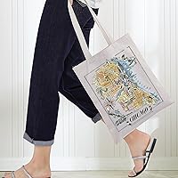 Vista 3 de BWWKTOP Jersey State Tote Bag - Bolsas reutilizables para recuerdos y viajes