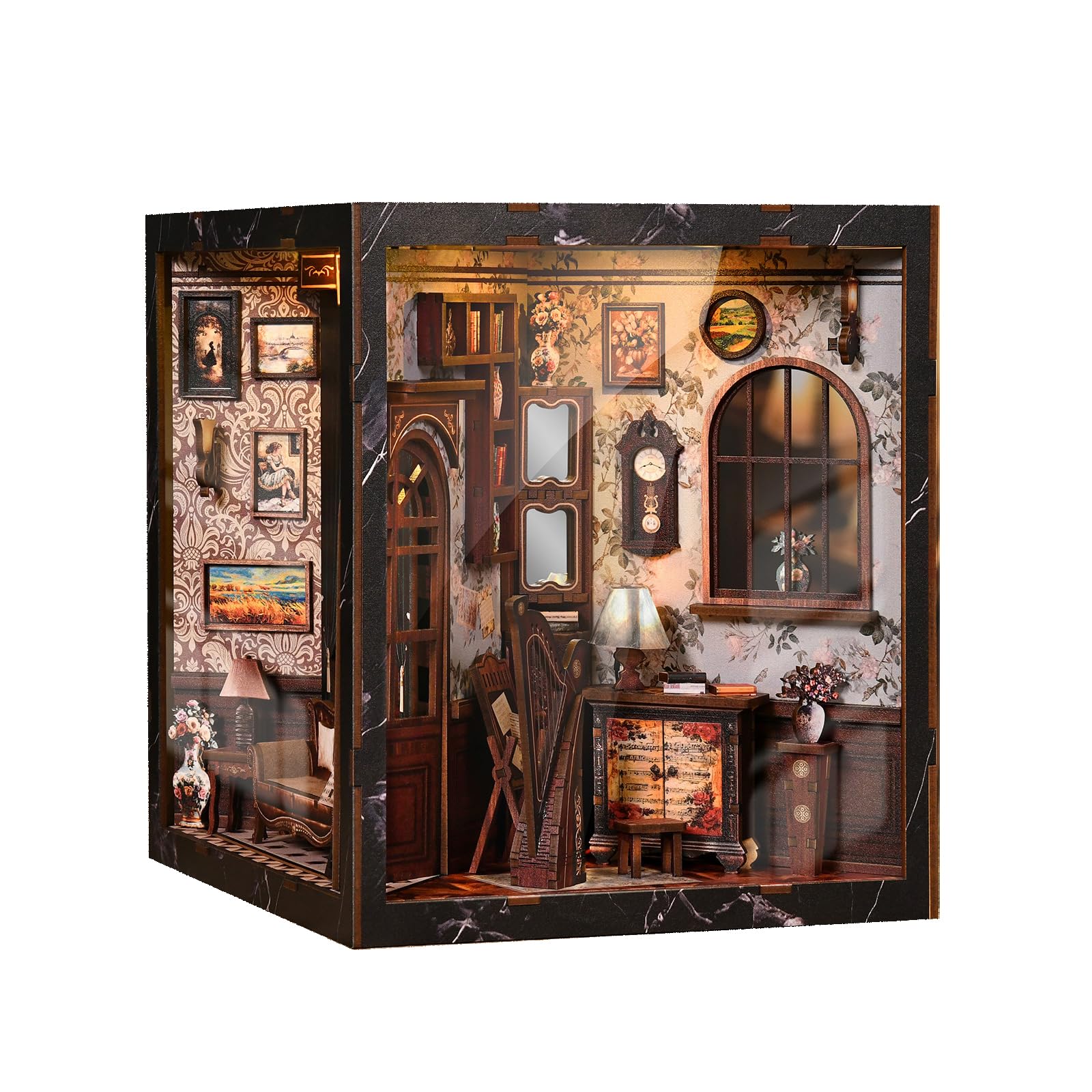 Tonecheer Leonardo Da Vinci DIY Book Nook Kit Met Stofbescherming En Ledlicht 3d Houten Puzzel Beweegbare Roterende Delen Creatieve Boekensteun Voor Bibliotheek Cadeau Ideeen Volwassenen 2127928881