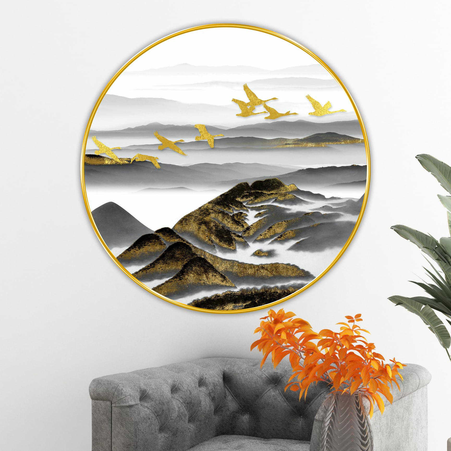 Livin'luxe Abstract Bird Painting - Modern Art -4