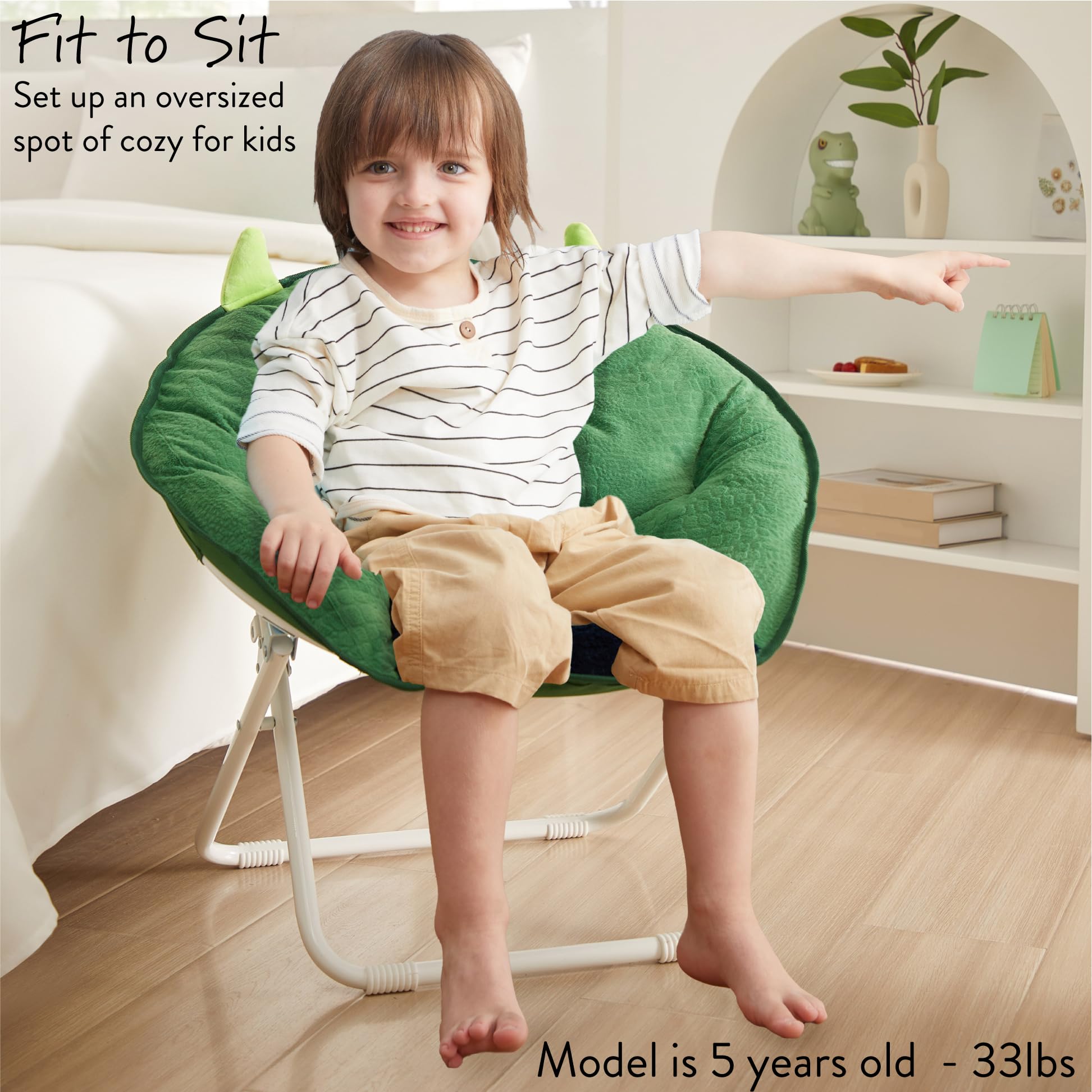 Chair For Toddler Heritage Kids Dinosaur Faux Fur Folding Chair - 23 ...