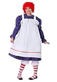Deluxe Raggedy Doll Plus Size Costume for Women | Classic Rag Patchwork Halloween Outfit