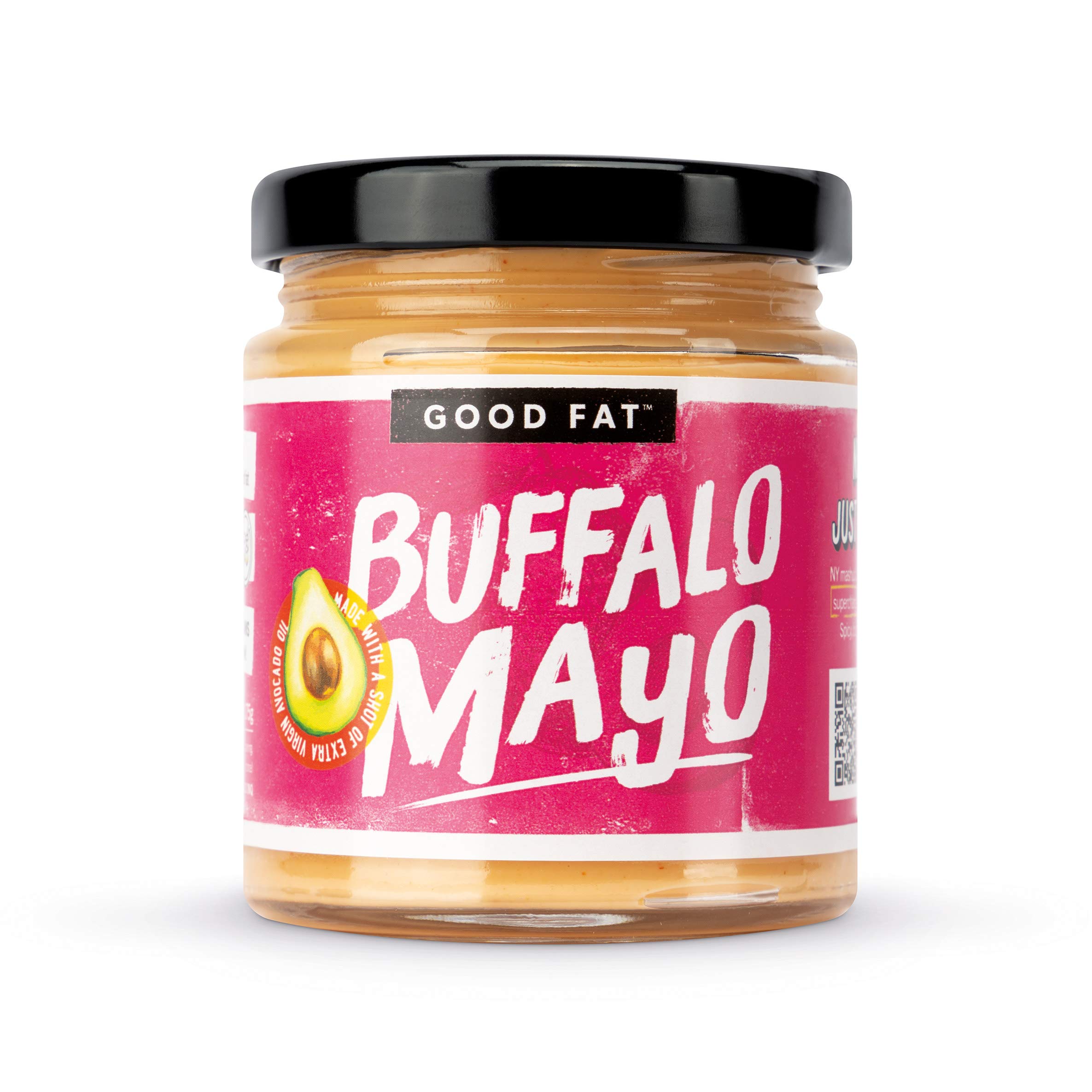 Good Fat Buffalo Mayo – Buffalo Hot Sauce Mayonnaise with Extra Virgin Avocado Oil (Gluten Free & Keto Friendly) – 175g