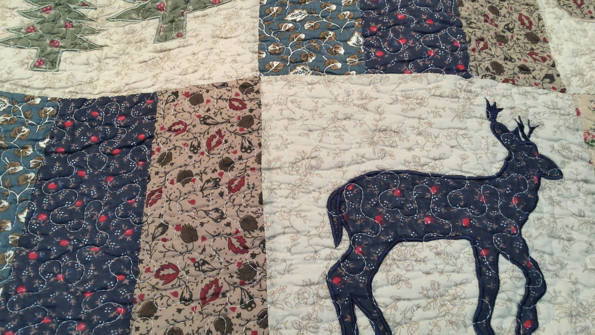 Amazon.com: Elegant Decor Highlands Cotton Rustic Patchwork