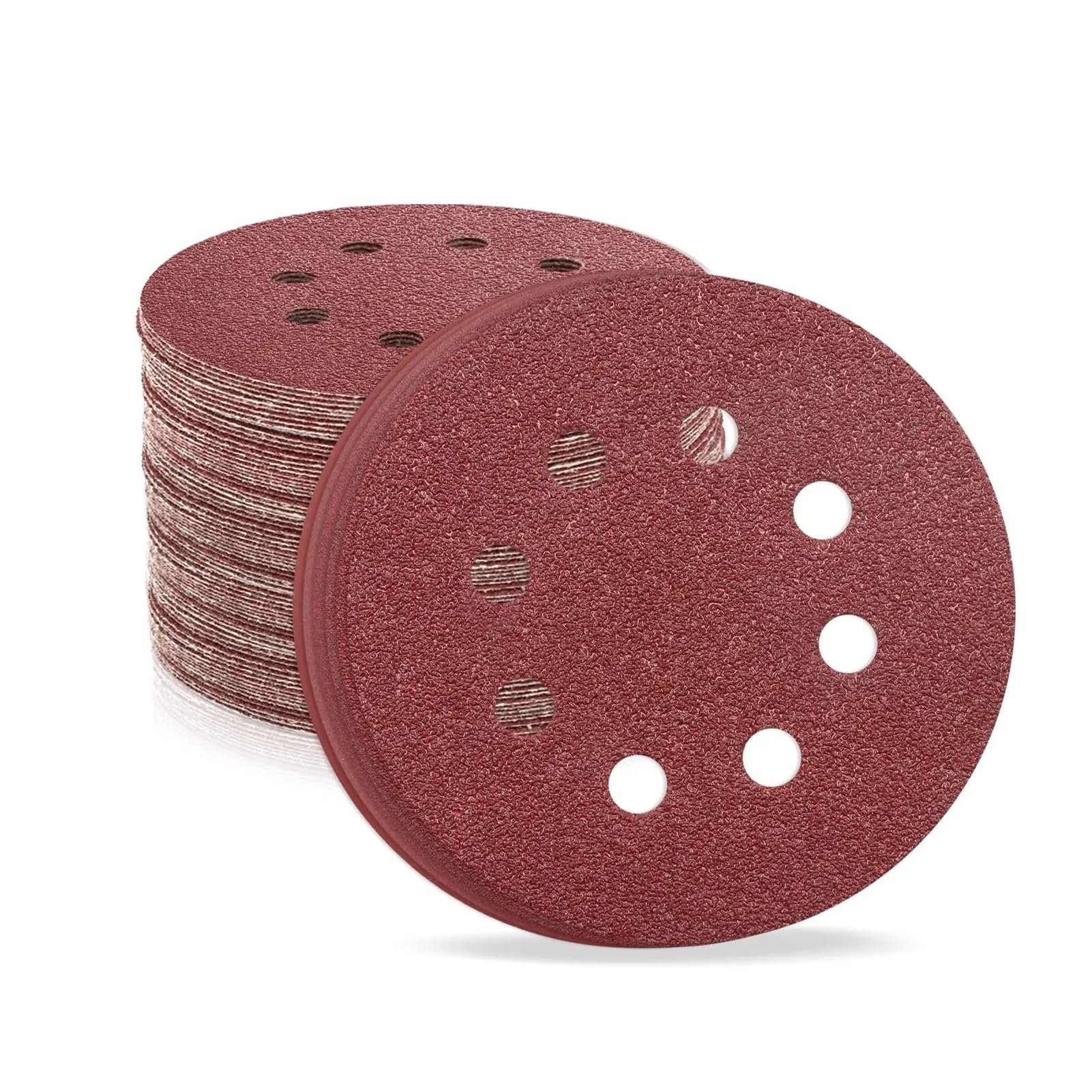 Carta Vetrata 20/50 pezzi 5 pollici 8 fori disco abrasivo gancio e anello carta vetrata rotonda 125 mm 40 a 2000 grana ossido di alluminio for levigatrice orbitale casuale(50 Pieces,800)