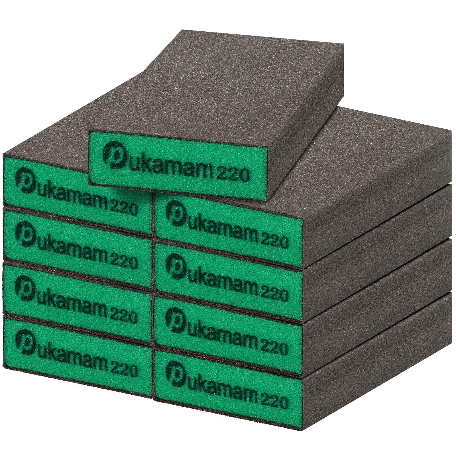 9 Pcs Sanding Blocks Wet and Dry Sandpaper for Wood & Walls 220 Grit, Washable, Reusable Sanding Sponge for Woodworking, Metal & Drywall Polishing