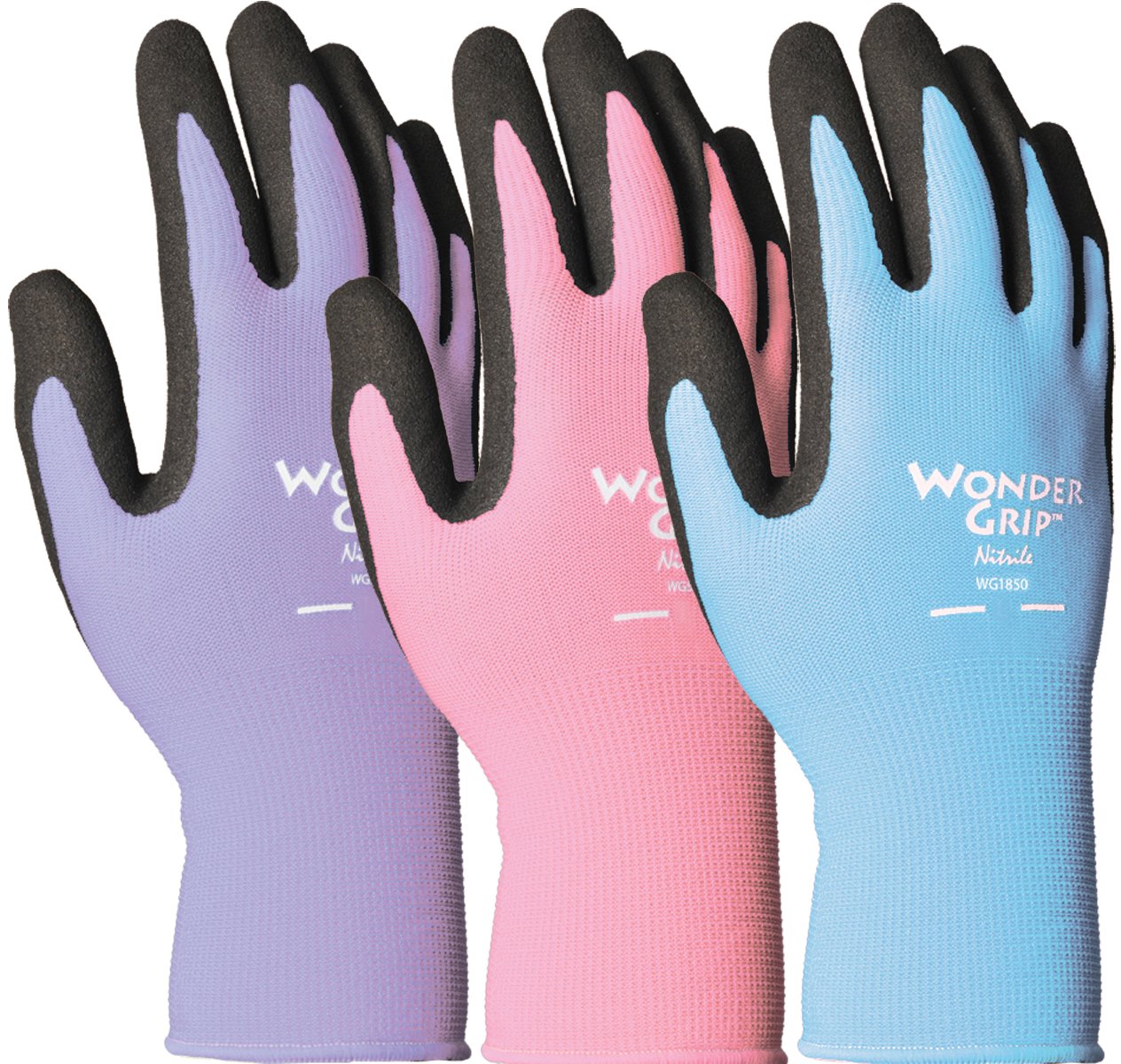 Wonder Grip WG1850ACM Medium Nearly Naked Gloves Assorted Colors12