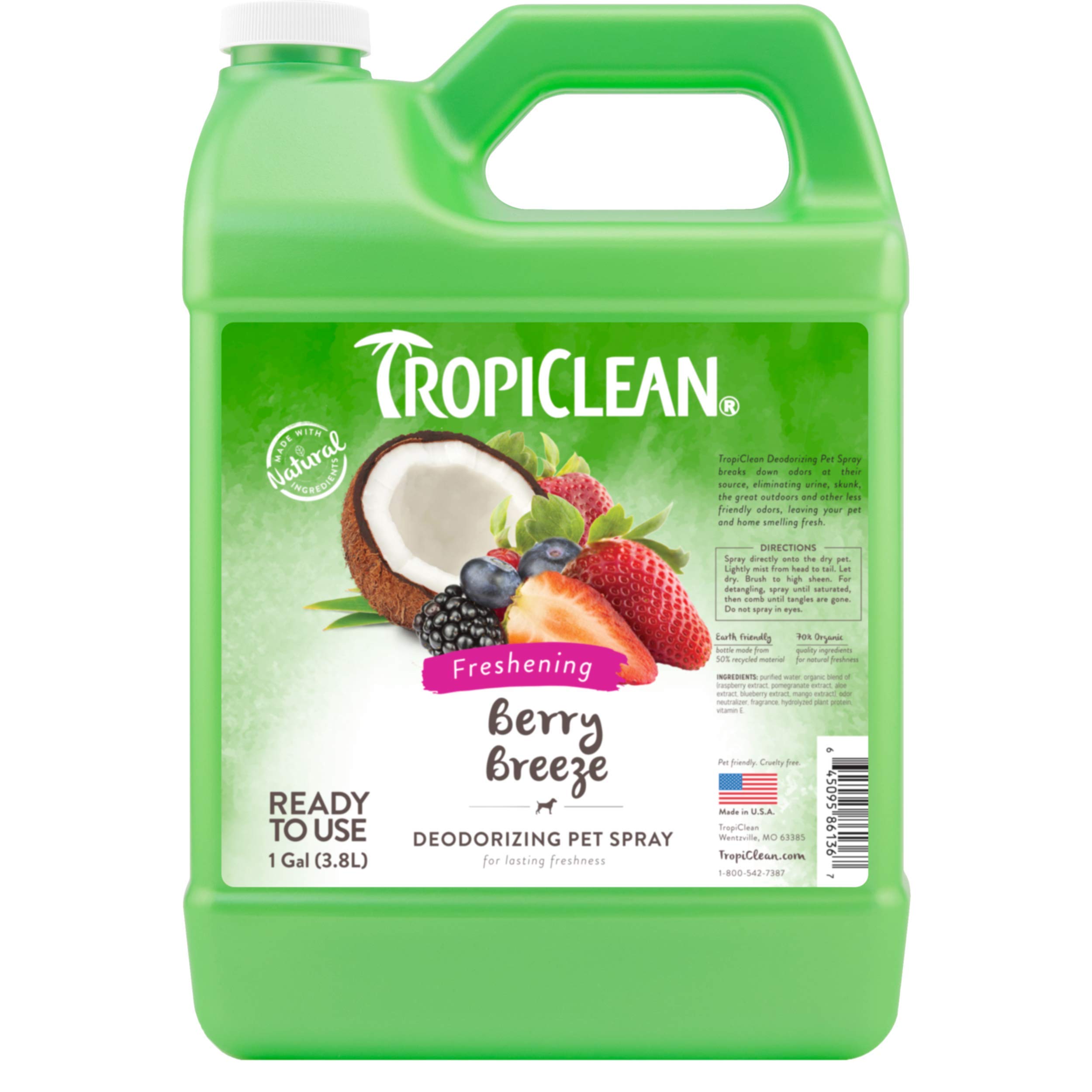 Tropiclean Berry Breeze Deodorizing Cologne