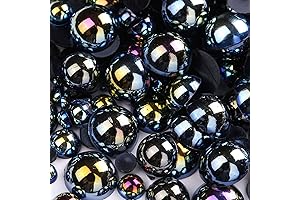 1000 Pcs Flat Back Round Demi Pearls for Jewelry Clothing Decoration Crafts