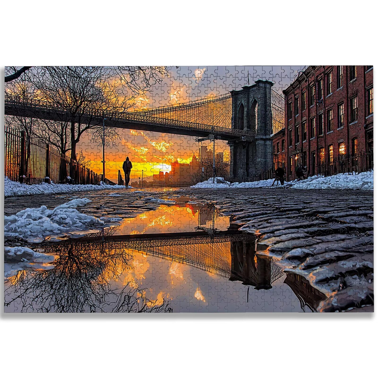 Puzzle 5000 elementów, krajobraz, 5000 elementów, drewniane miasto dla dorosłych, trudne puzzle, dla całej rodziny, drewniane puzzle do dekoracji pokoju, prezenty, -3252