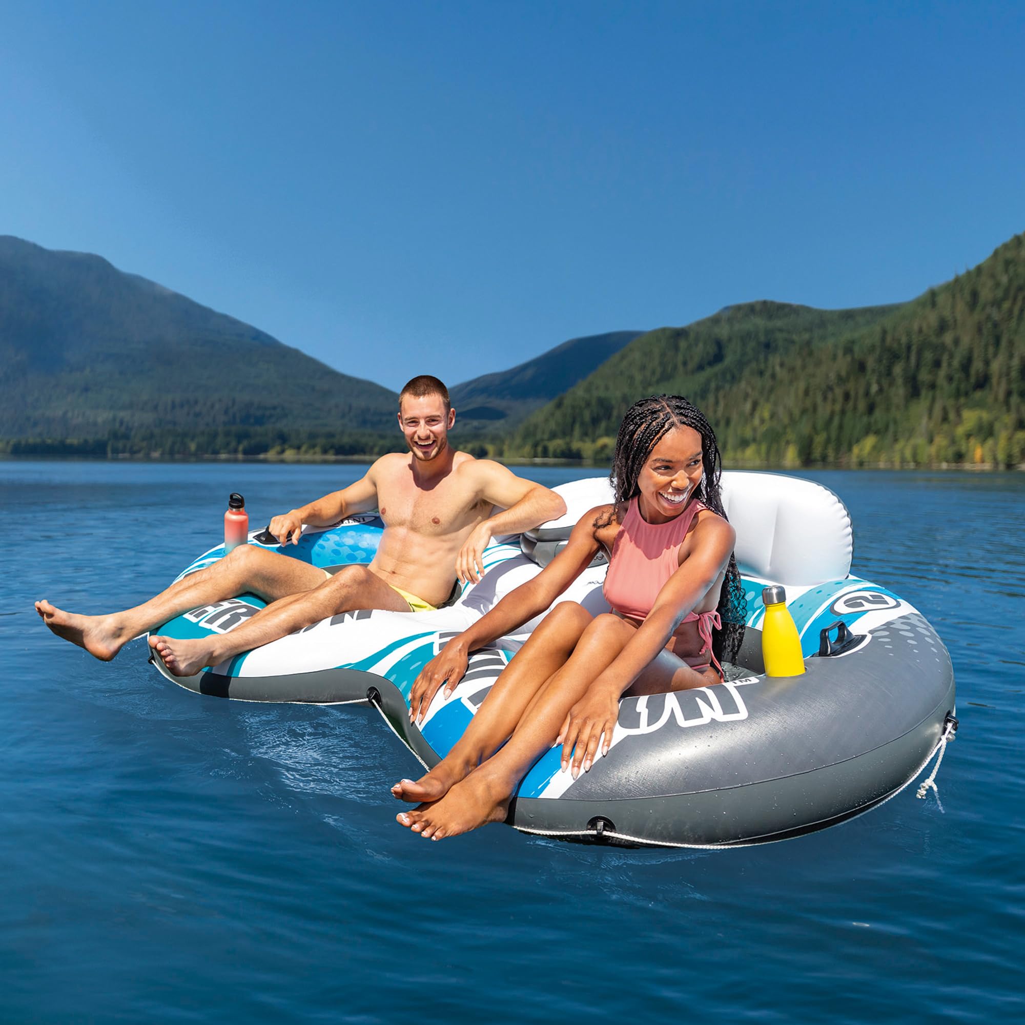 Intex 56827 River Run Çift Taraflı Mavi Fileli Koltuk 243 cm, su sporları, plaj malzemesi, şişme ürün, yüzme aksesuarı, kamp, dalış, güvenlik