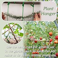 Vista 5 de Cuerda de yute natural de 0.079 pulgadas y 328 pies para manualidades, cuerda de yute de colores de 3 capas para envoltura de regalos, jardinería