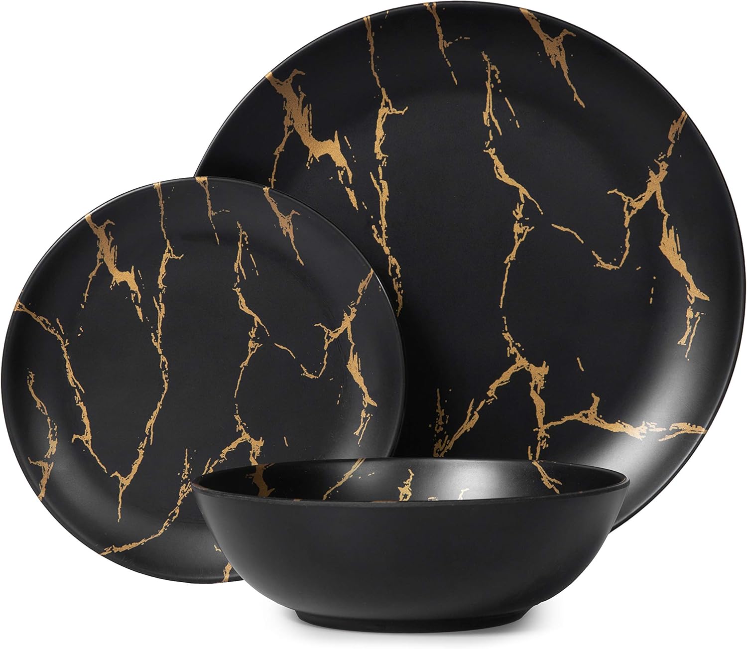 Buy Melamine Dinnerware Set 12pcs Plates And Bowls Sets Kitchen Dinner Set Best For Indoor And Outdoor Party Bpa Free Dishwasher Safe Online In Indonesia B083hq9st5