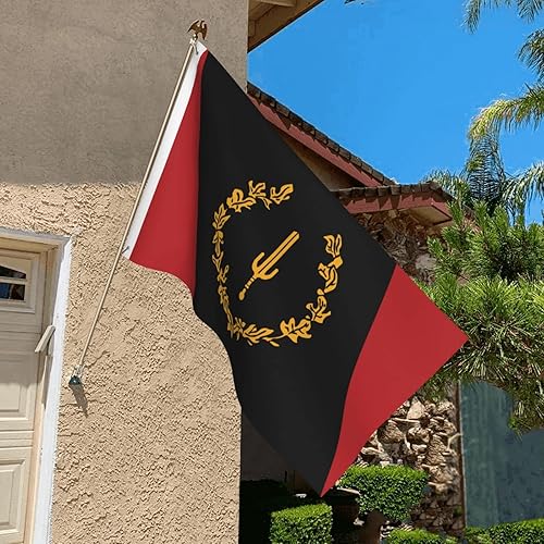 Miniatura 6 de Bandera negra del patrimonio americano 1967 3 x 5 pies banderas de patrimonio afroamericano con a prueba de decoloración UV bandera de mapa de la