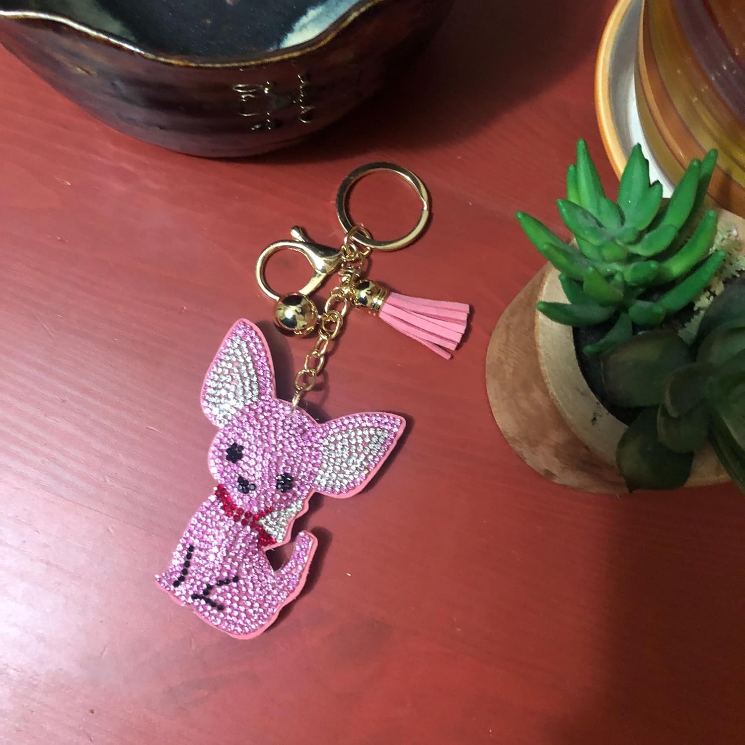 Popfizzy Rhinestone Keychains for Women and Girls, Bling Purse Charms, Birthday Gifts for Her, Backpack Key Chain, Bag Charms - Image 8