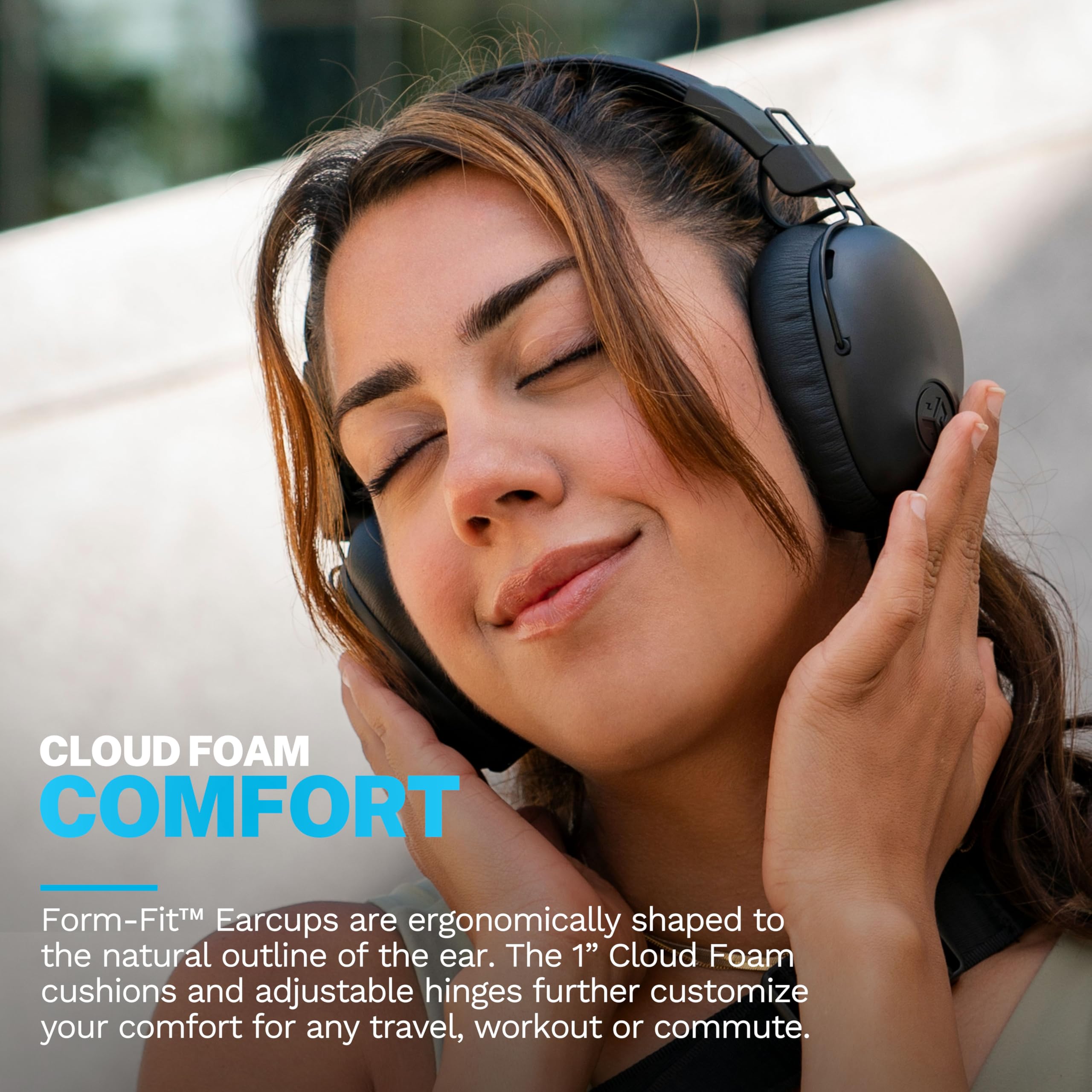 JLab Studio Pro+ Bluetooth Kopfhörer Over-Ear - Kabellos 65+ Std., Schwarz | Bluetooth 5.4, Wireless Headphones mit Mikrofon, Multipoint, Cloud Foam Komfort