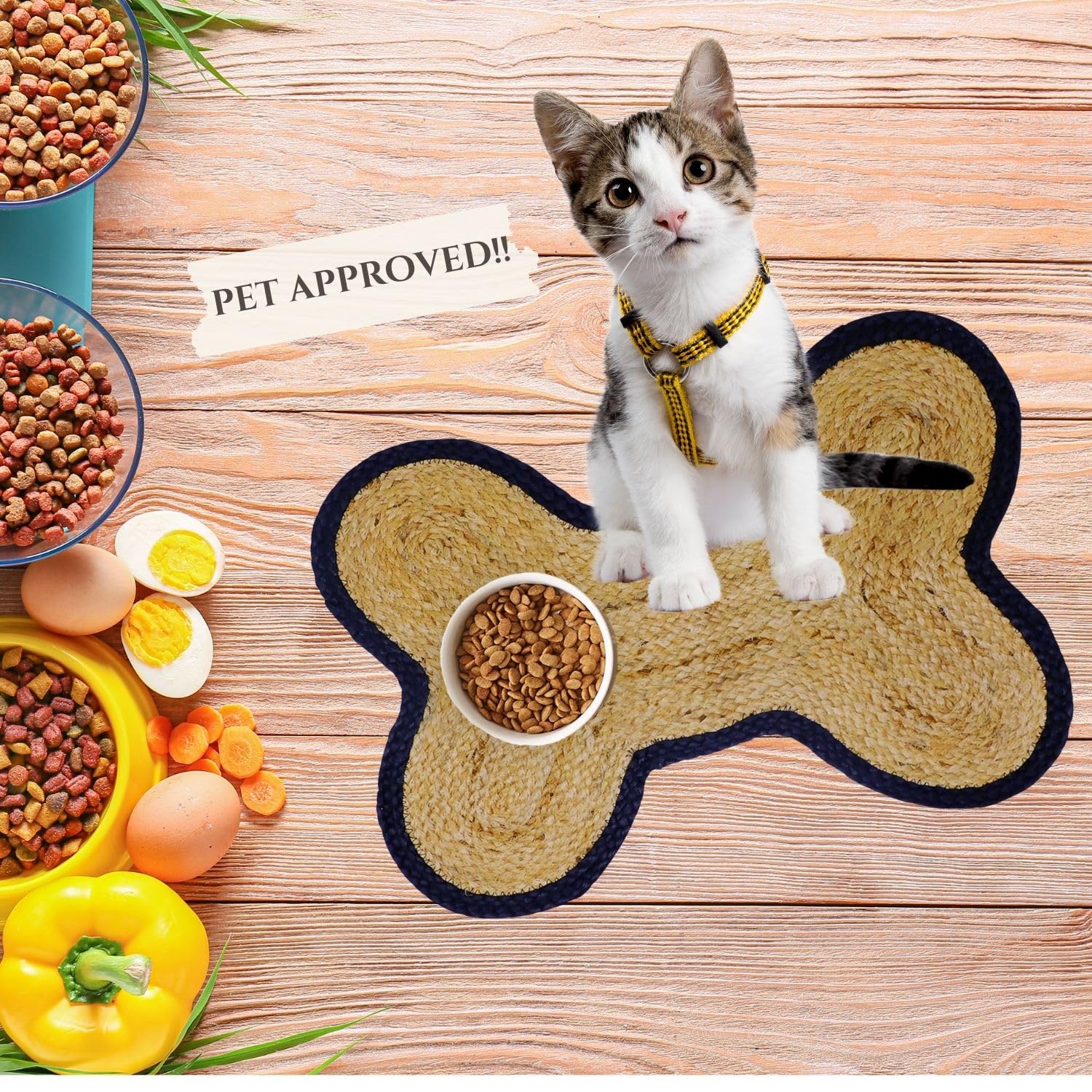 Alfombra Comedero Gato Alfombra Comedero Para Perros/gatos 30x50cm - Main Image