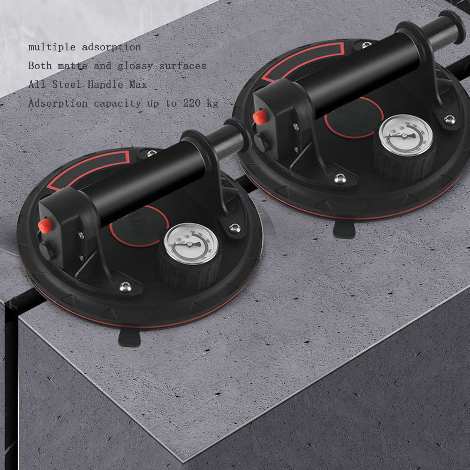 Válvula de Escape de protección de 360°, Bomba de AIRE de vacío, Ventosa para azulejos, herramienta eléctrica fija para manipulación de vidrio, diámetro Grande de 20 cm