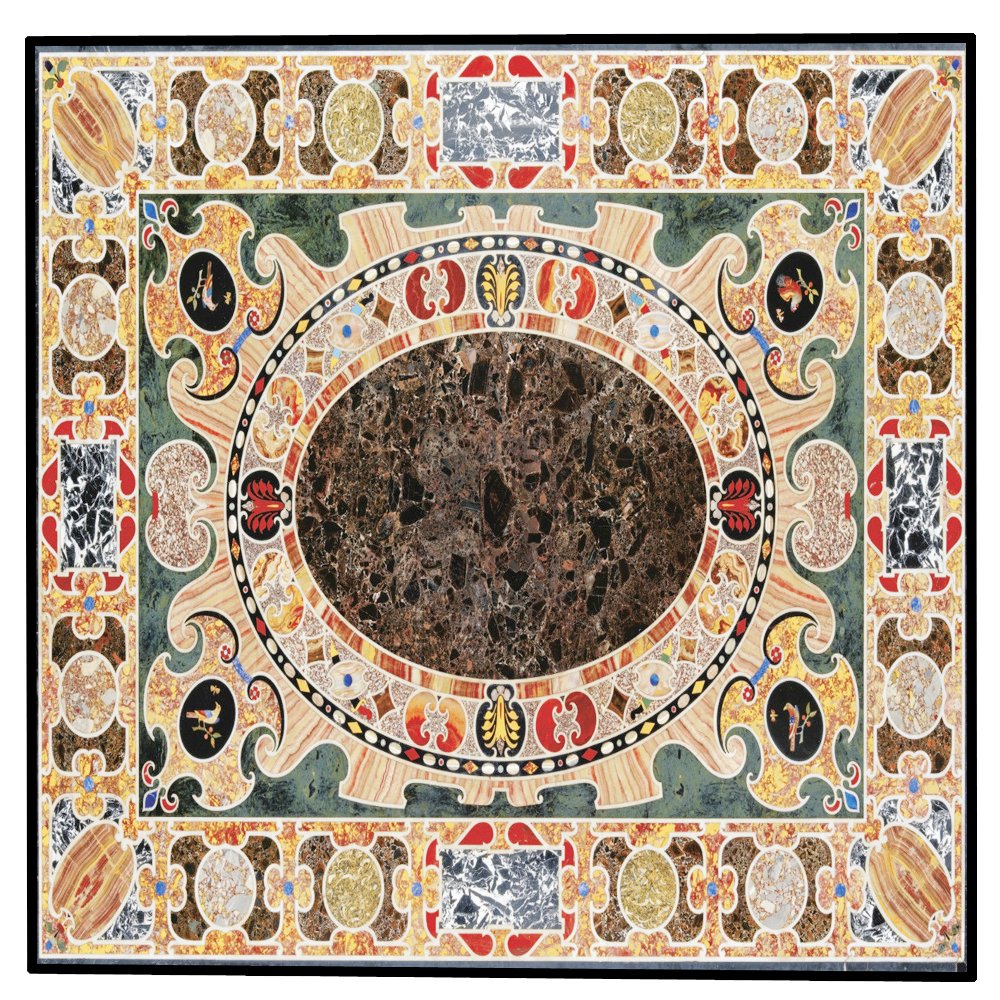 インド大理石テーブル、インド　タージマハール・大理石テーブル、ピエトラ・デュラ Amazon.co.jp: 黒大理石はめ込み Pietra Dura コーヒーテーブルトップ