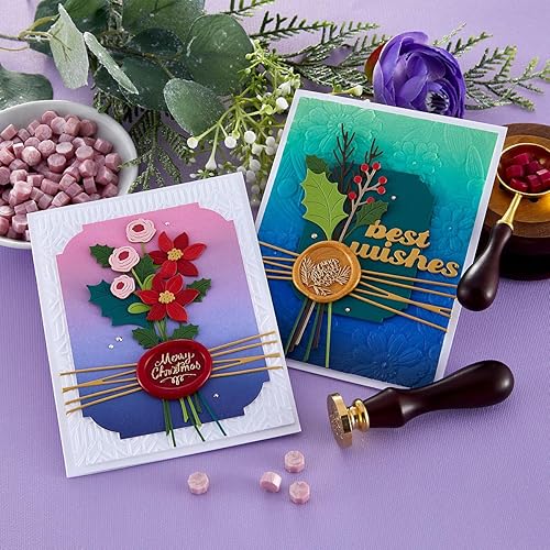 Miniatura 6 de Spellbinders Ramitas de Navidad selladas grabadas, metal