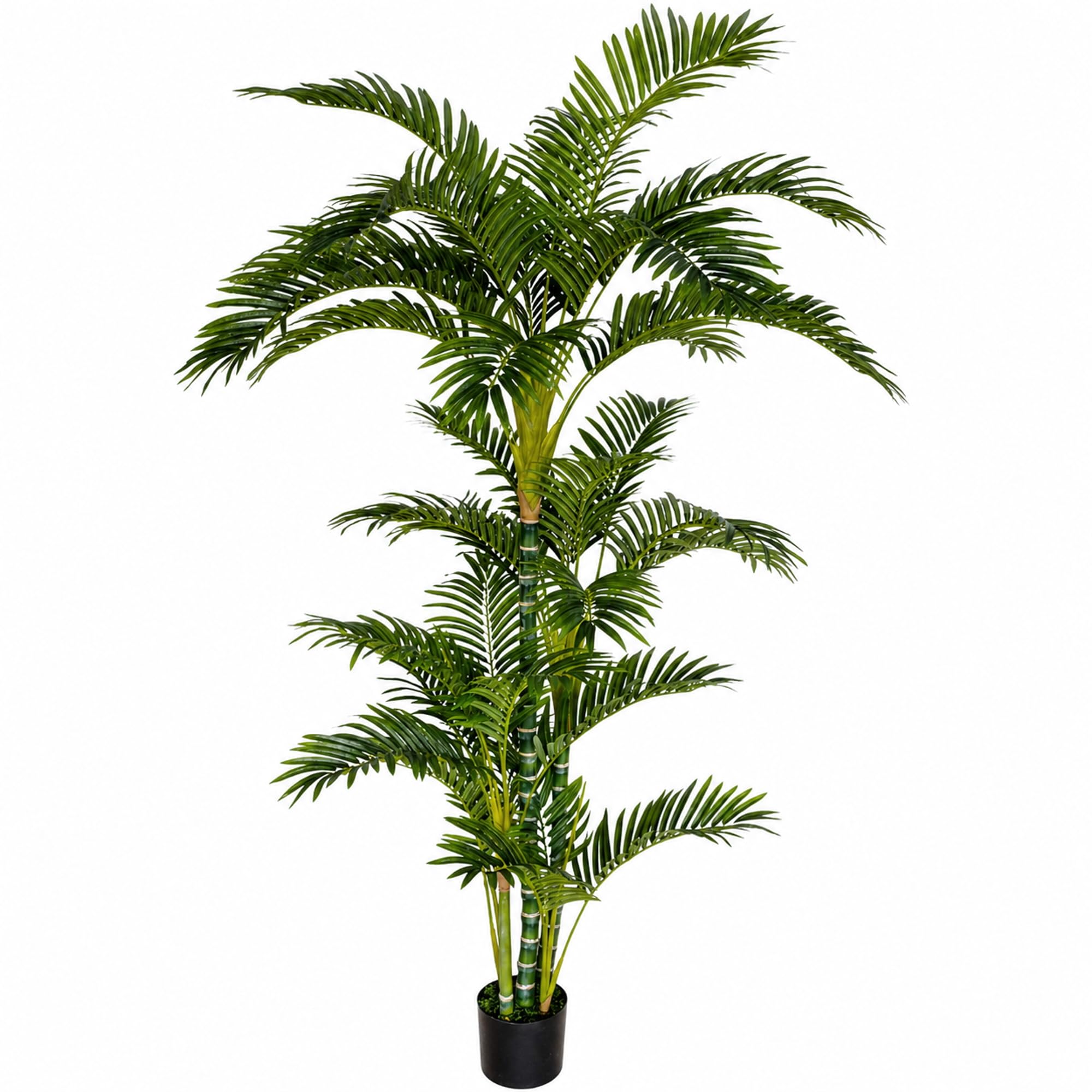 Seidenblumen Roß Arekapalme Deluxe 190cm DA Kunstpalme, Dekobaum Kunstpflanzen künstliche Palme Pflanzen Kunstpalmen, Home Deko künstliche Pflanze, Deco Dekoration Wohnzimmer Büro Schlafzimmer