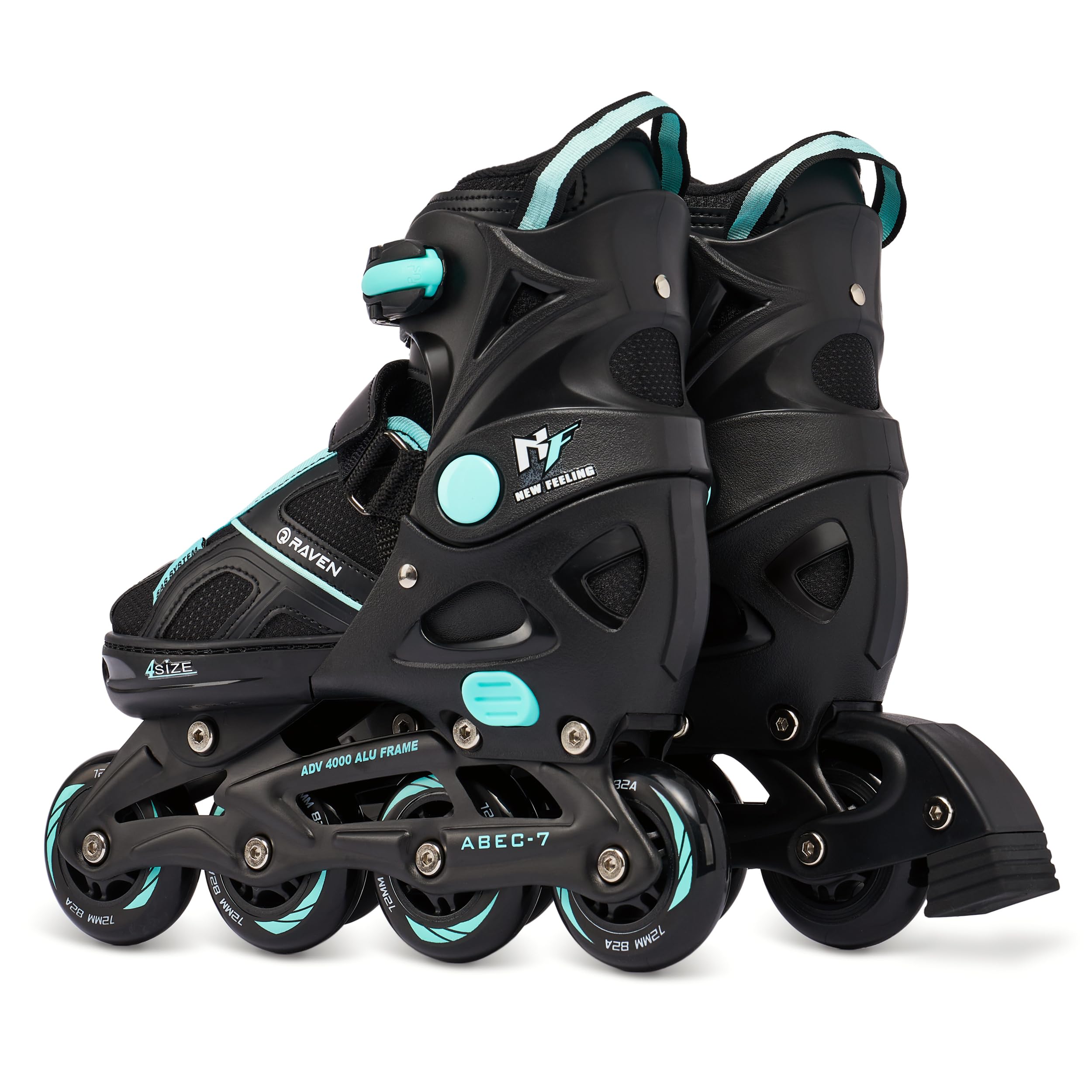 Raven - Pattini a rotelle per bambini, ragazze, adulti, bambini - Pattini a rotelle 2 in 1 con pattini da ghiaccio - Regolabili - Pulse