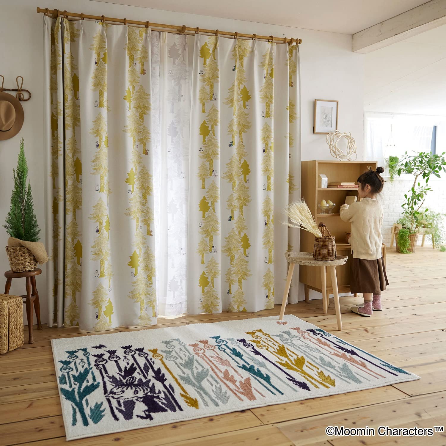 Amazon｜スミノエ(Suminoe) セミオーダーカーテン イエロー 幅105cm