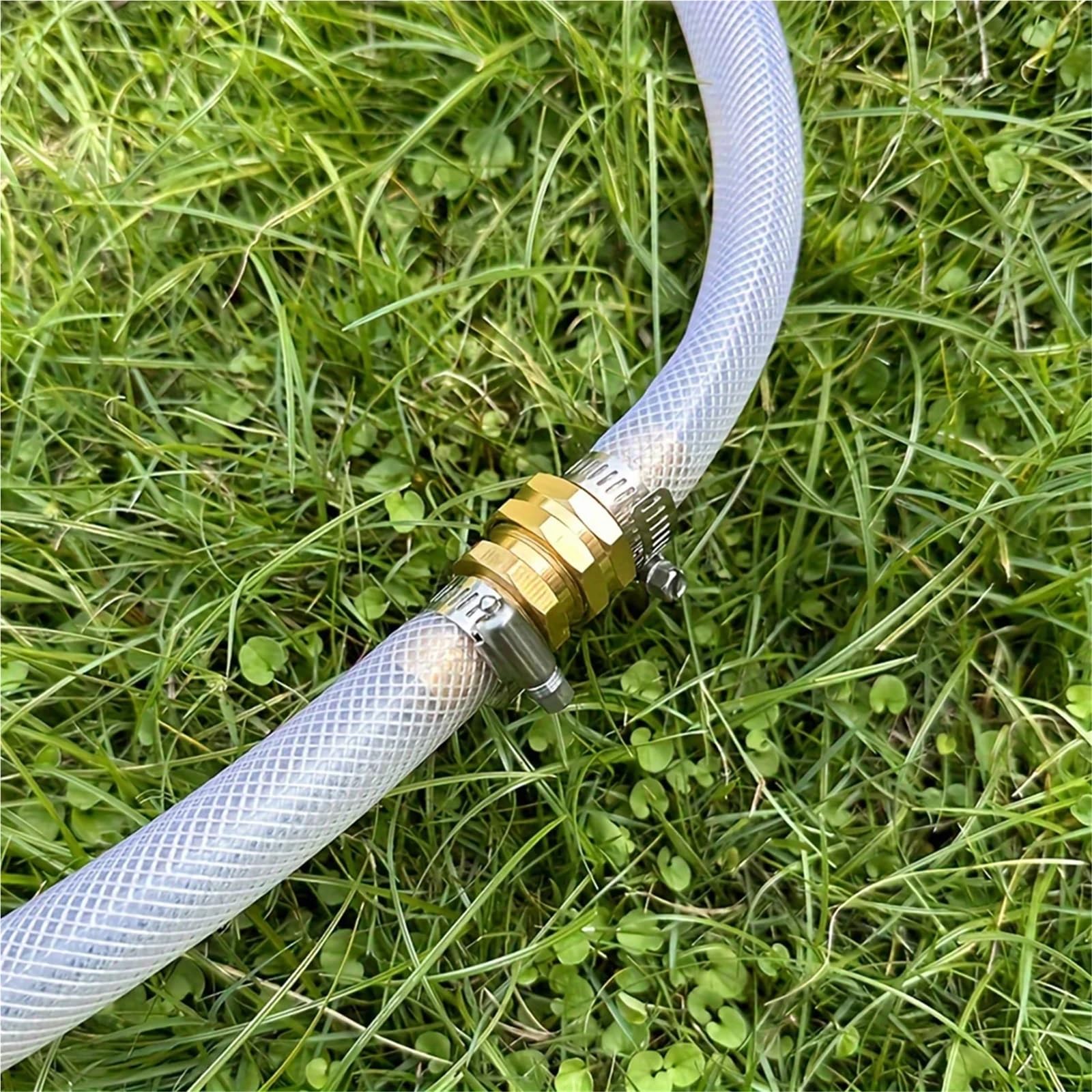 Connettori e raccordi per tubi da giardino, confezione da 4 pezzi, con morsetti per tubi da 1,9 cm e 1,6 cm, per rubinetto esterno