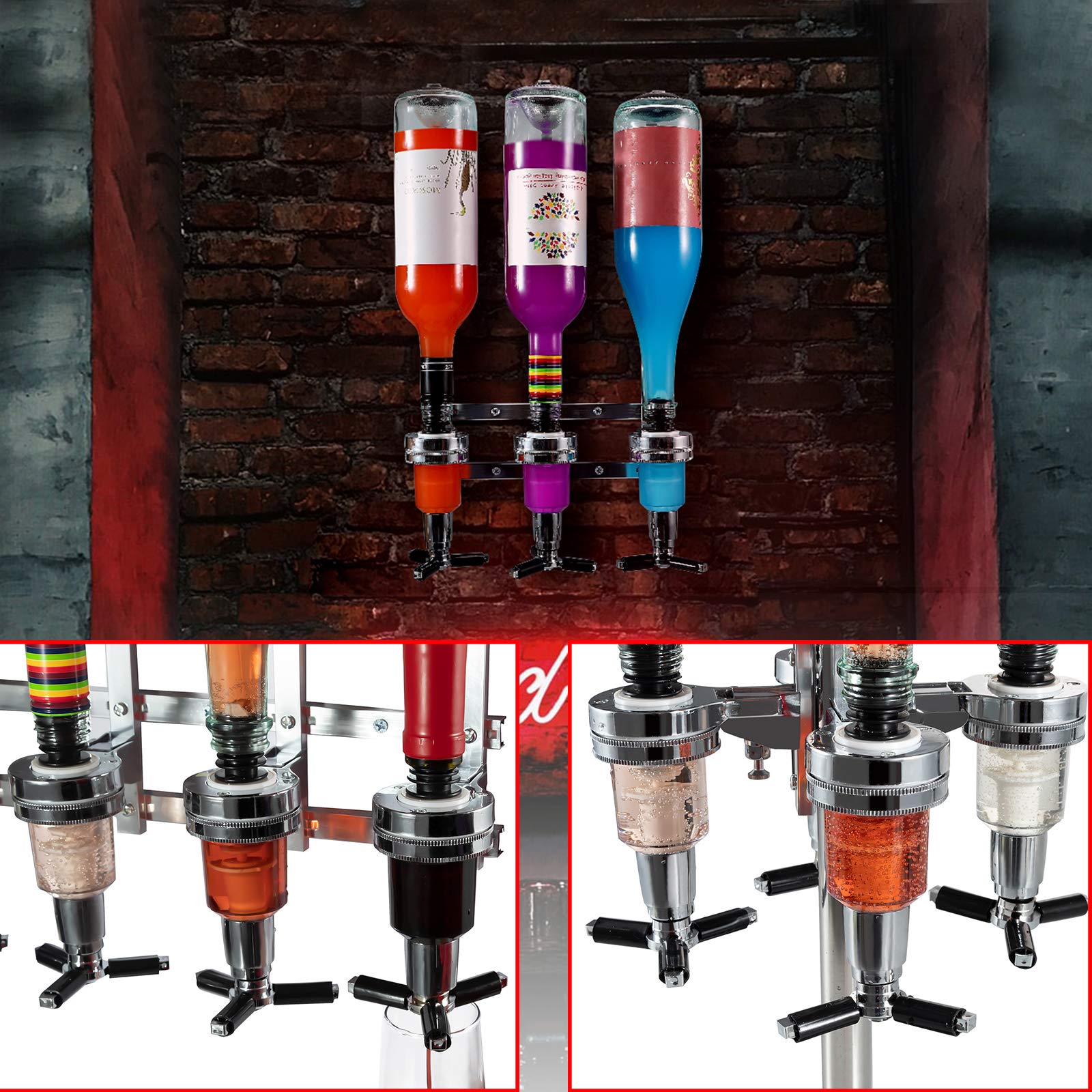 Dispensador de boquilla de repuesto de 1.5 onzas para estantes de vino, dispensador de cócteles, dispensador de licor, dispensador de alcohol, dispensador de cóctel para bar casero (6 unidades) 4