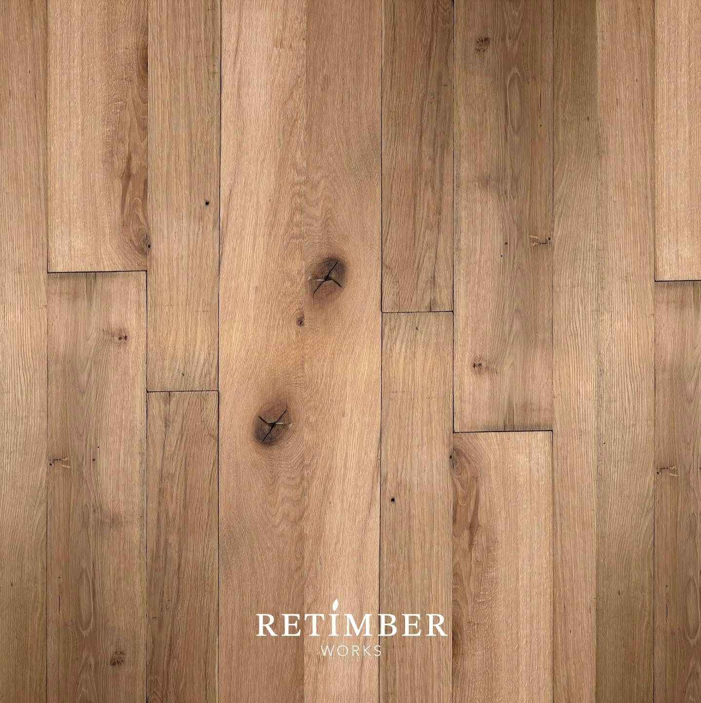 RETIMBER WORKS - Rivestimento da parete in vero legno di rovere Zadar, 0,8 m² per scatola, rivestimento in legno per pareti interne, pannelli in legno anticato rustico