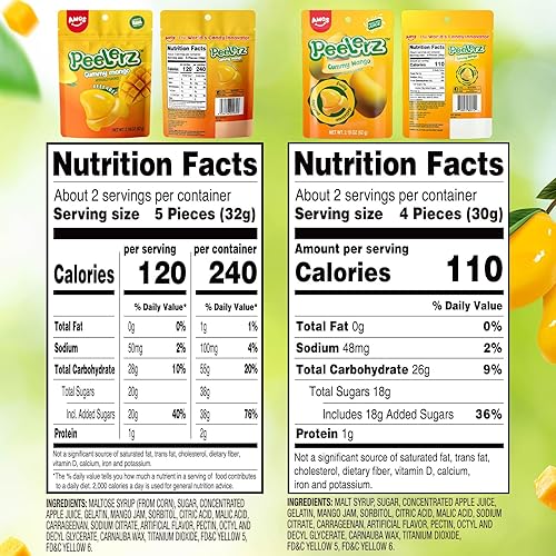 Miniatura 2 de Amos Peelerz - Caramelos de mango pelables, gomitas de mango Peelerz, bolsa resellable de 2.19 onzas (paquete de 3)