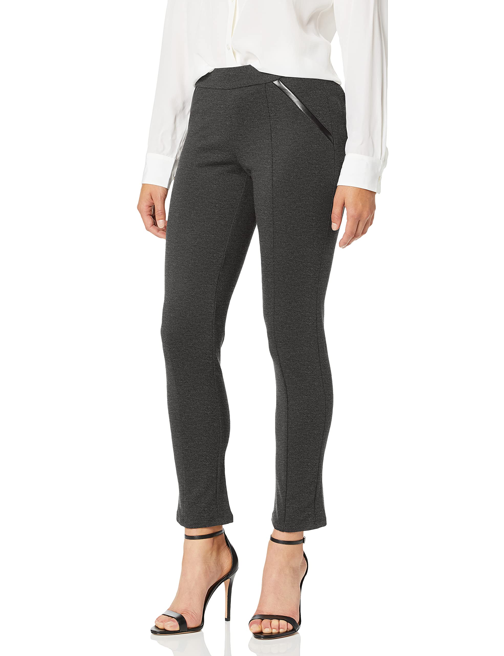 Rafaella Womens Comfort Fit Ponte Knit Slim Leg Pant