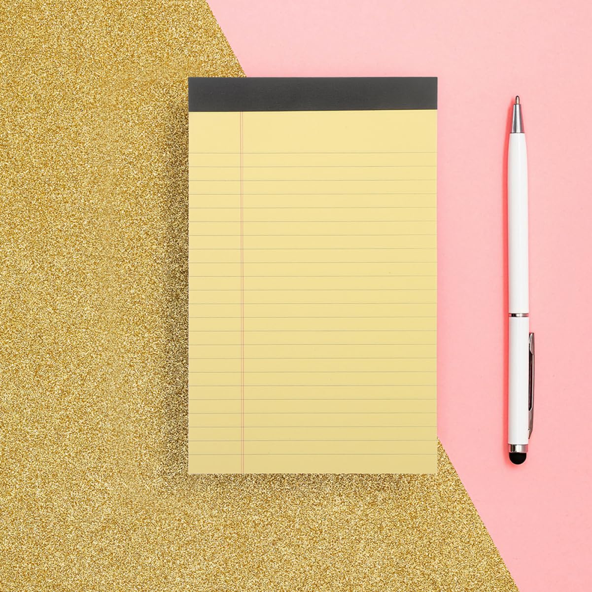 Bloc-notes Juridique Jaune Ligné, 12 Blocs Papier