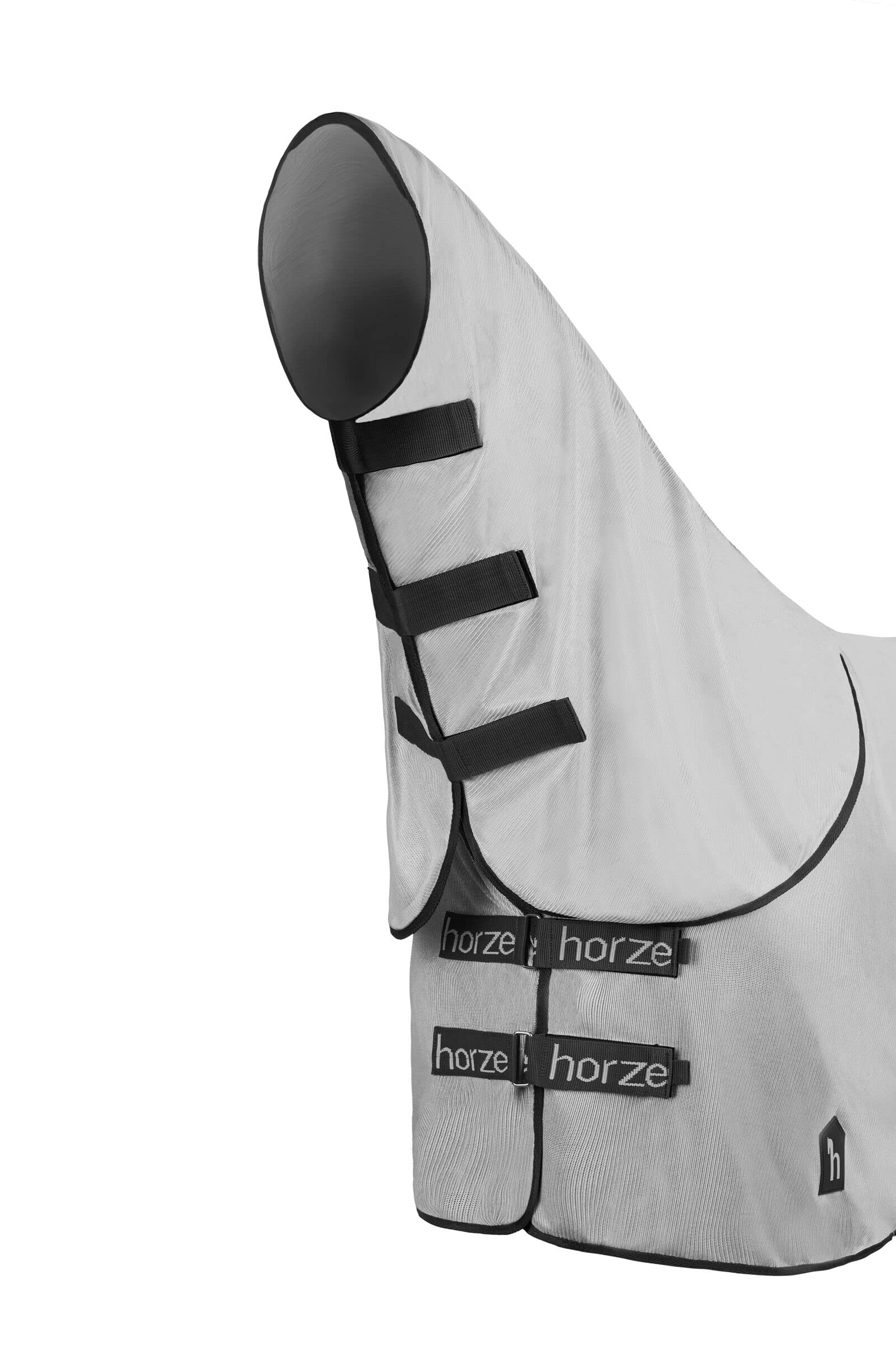 Horze - Manta antimoscas para caballos Paso Fino, protección contra insectos con escote extraíble y protección UV