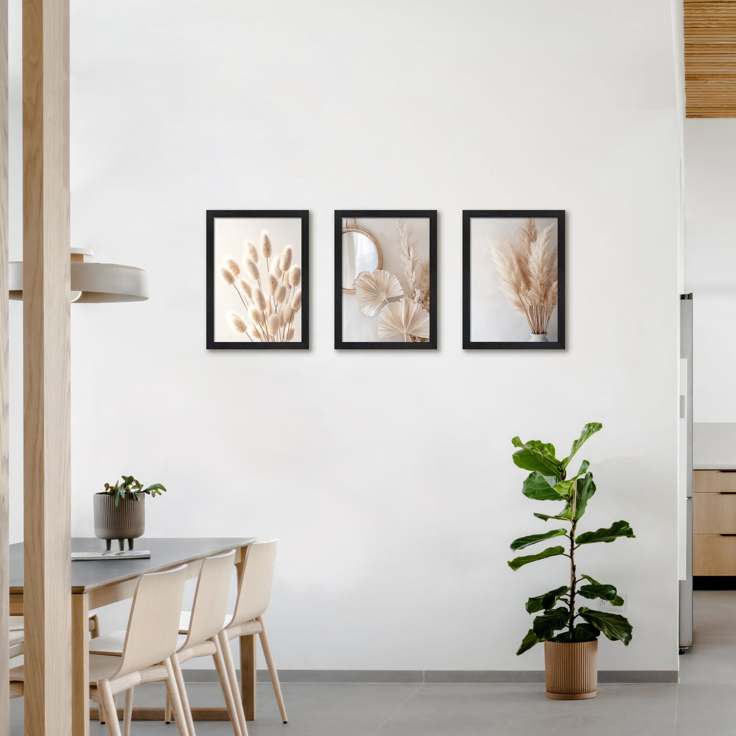 2 cm, 6 stuks, A3 fotolijsten met plexiglas HD, zwarte houten lijst, 30 x 40 cm, fotolijst voor horizontale of verticale displays voor foto's, posters, puzzels, documenten, diploma's