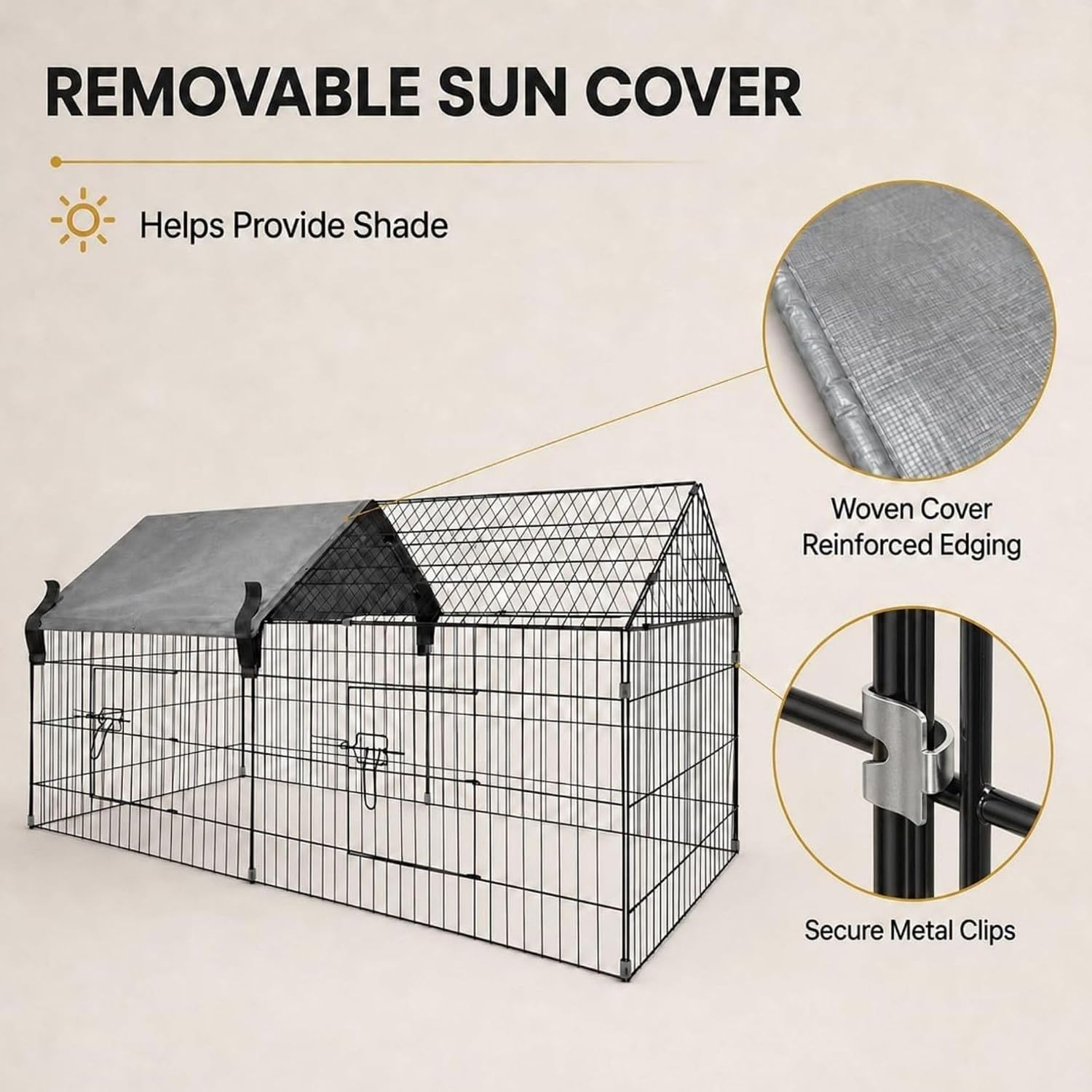 coated metal animal enclosure