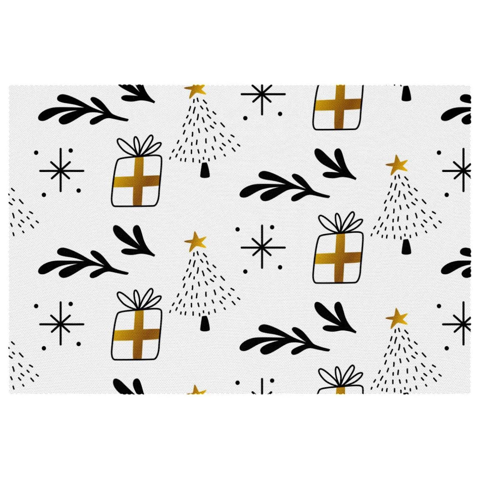 Sets de table de Noël anti-chaleur grand format pour repas de réveillon raffiné