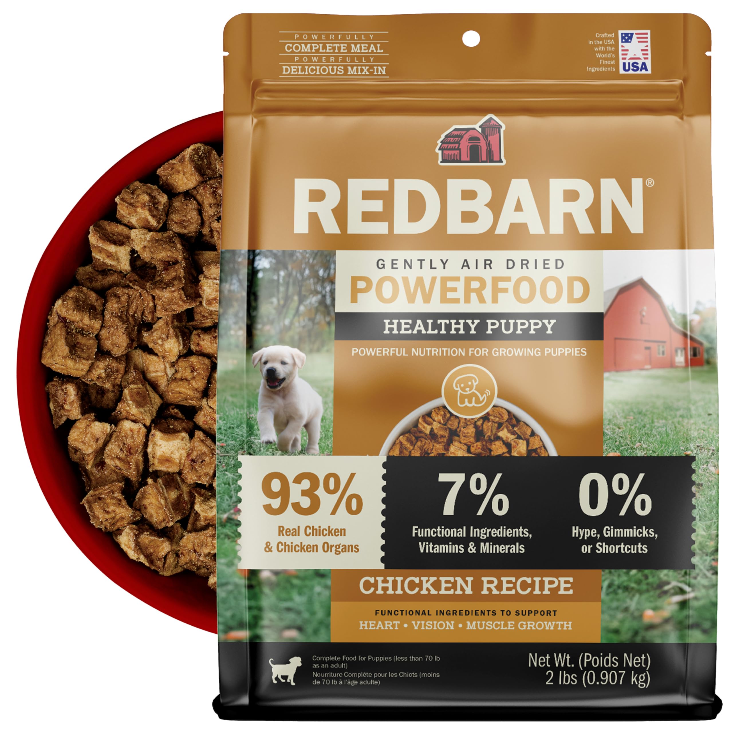 Redbarn Air Dried Powerfood Dog Food Healthy Puppy Chicken Recipe