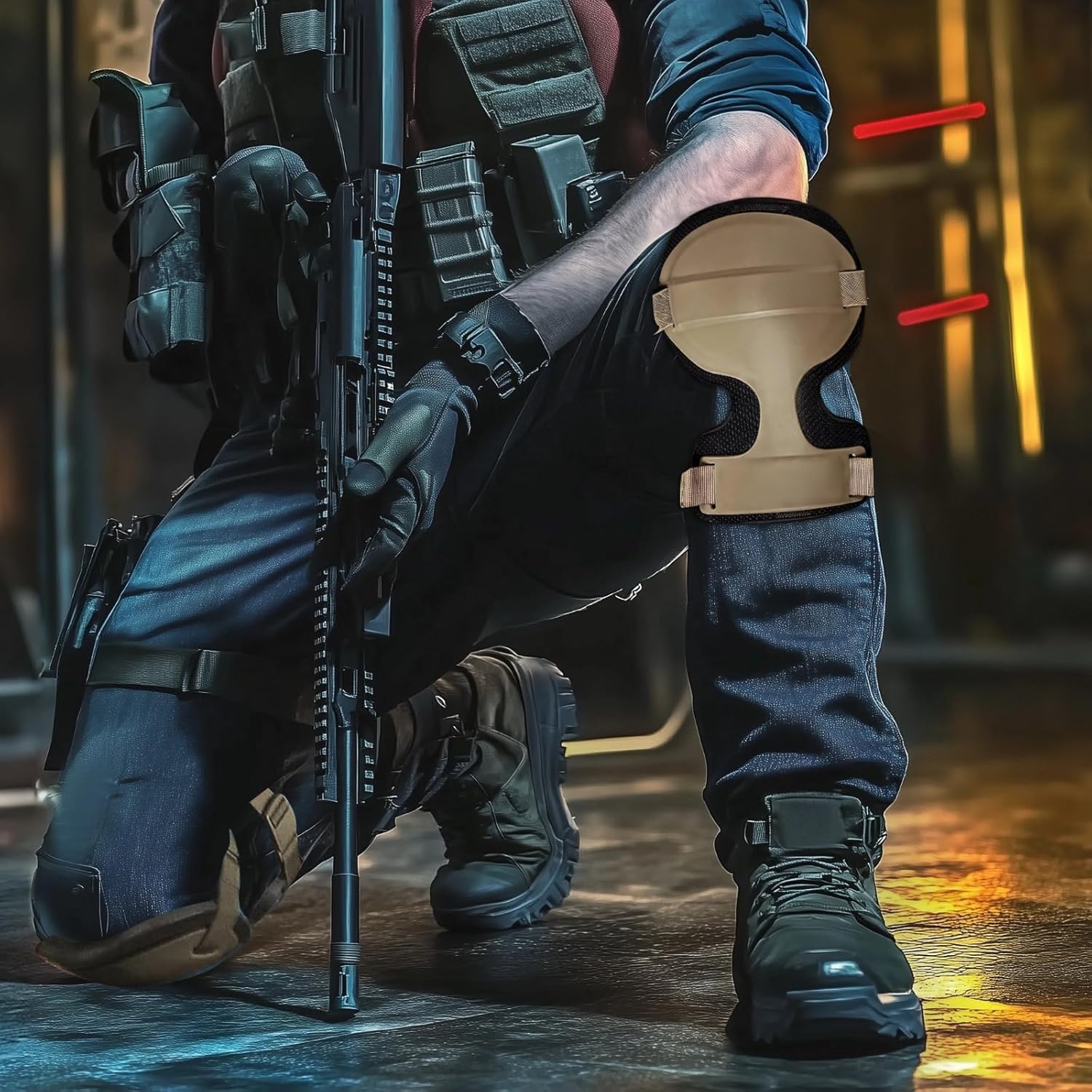 Eva Tactical Knee Pads, Adjustable Straps, & Comfortable for Construction, Hiking, and Sports