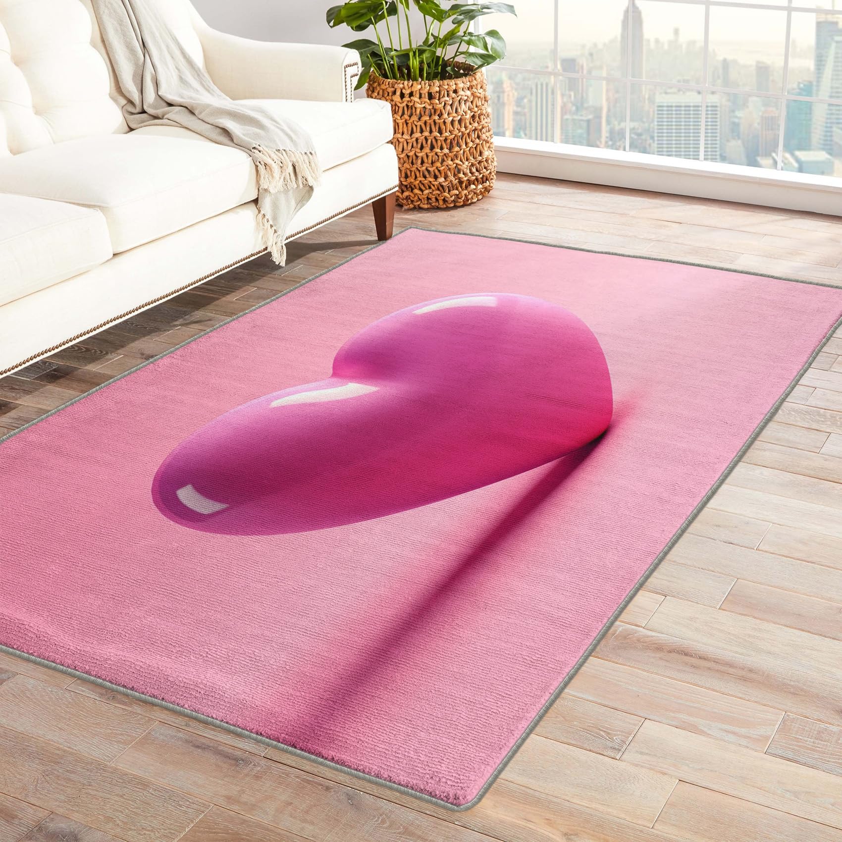 Amazon.com: Pink Heart Rug & Home Decor - 6x9 Rug, Love Rugs for