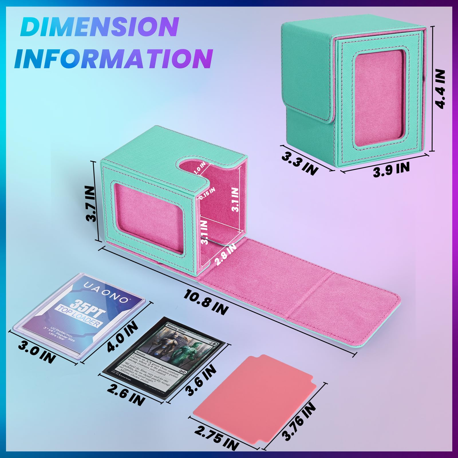 Boîte Collection Cartes Jeu Boîte Rangement Cartes UAONO - Étui